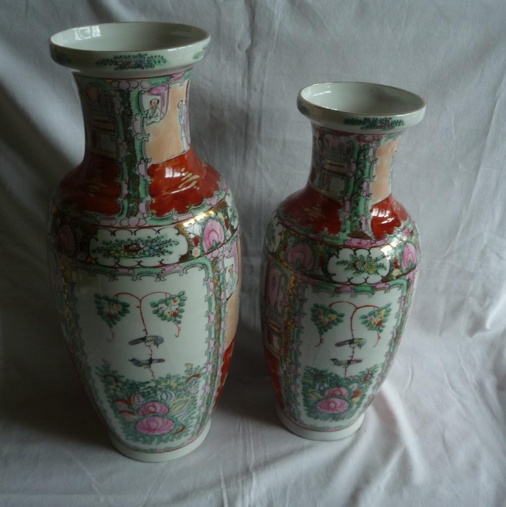 Koppel Chinese vazen in fijn porselein, Antiek en Kunst, Antiek | Vazen, Ophalen
