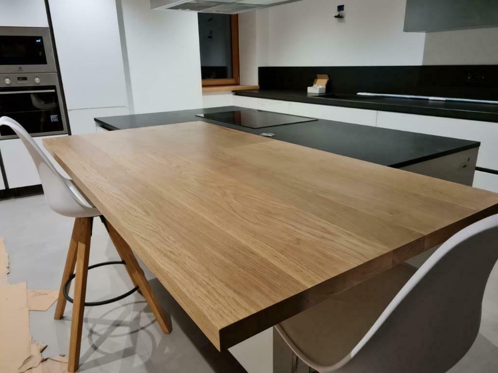 Massief Eiken tafelblad, eiken paneel 40 mm dik, A-kwaliteit, Ophalen, Massief eiken bureau blad, eiken tafelblad, eiken werkblad