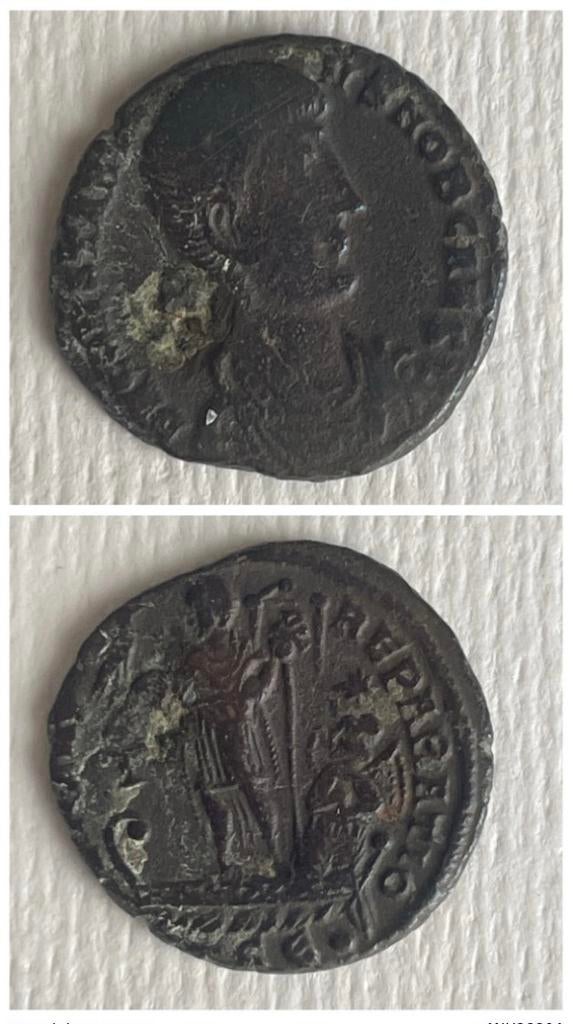 Monnaie Romaine, probablement un Follis ou un Centenionalis, Postzegels en Munten, Munten | Europa | Niet-Euromunten, Zilver, Ophalen of Verzenden