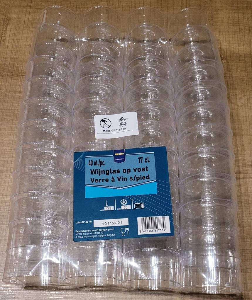 Wijnglaasjes/ dessertglaasjes - 40 stuks (nieuw), Ophalen of Verzenden, Nieuw, Feestartikel
