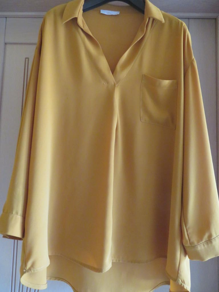 Damesblouse okergeel, Porté, Taille 46/48 (XL) ou plus grande, Signe Nature, Jaune