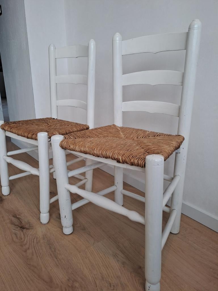 Stoelen met rieten zitting #vintage, Huis en Inrichting, Ophalen of Verzenden, Zo goed als nieuw