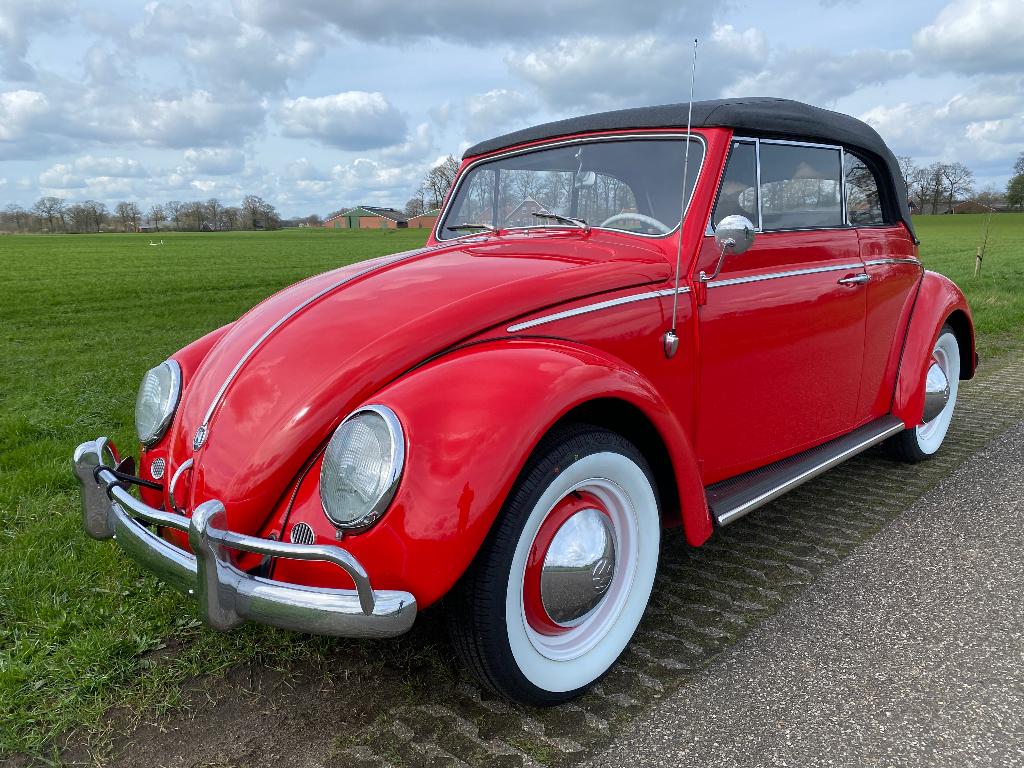 Kever cabrio 1962 body off gerestaureerd, Auto's, 4 zetels, Achterwielaandrijving, Cabriolet, Volkswagen