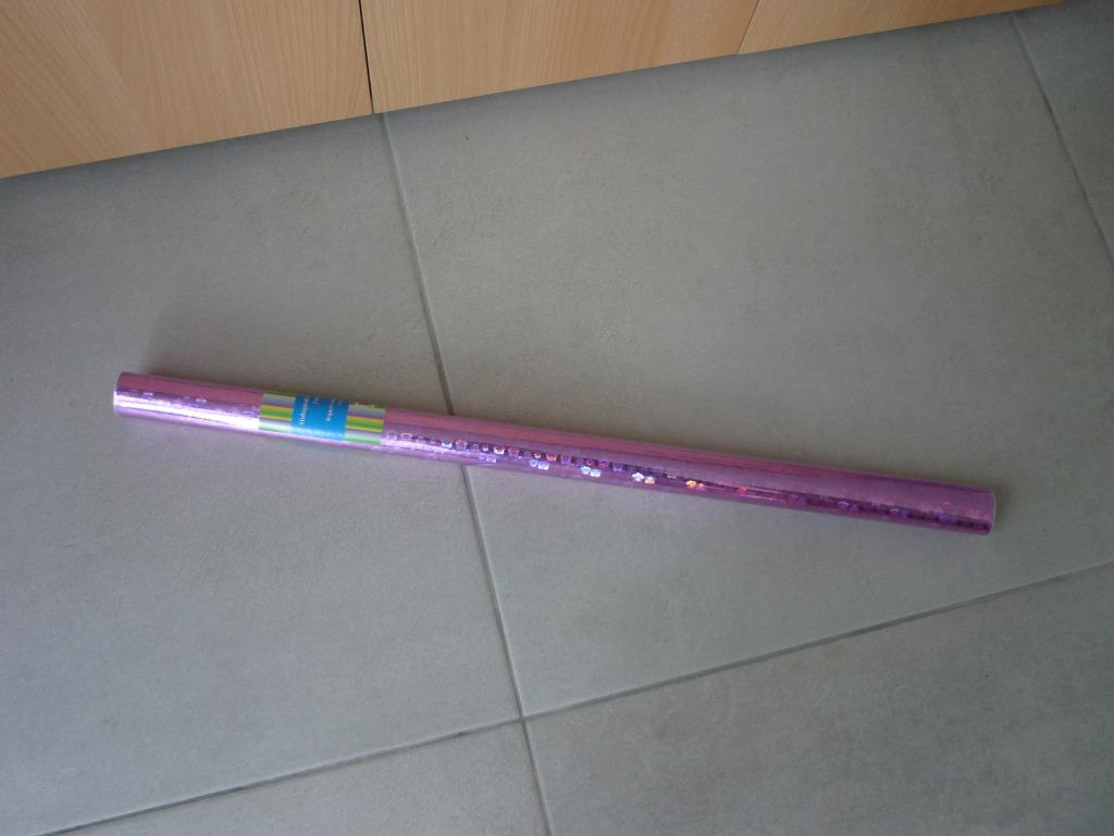Paarse holografische bloemen cadeaupapier geschenkpapier, Ophalen of Verzenden