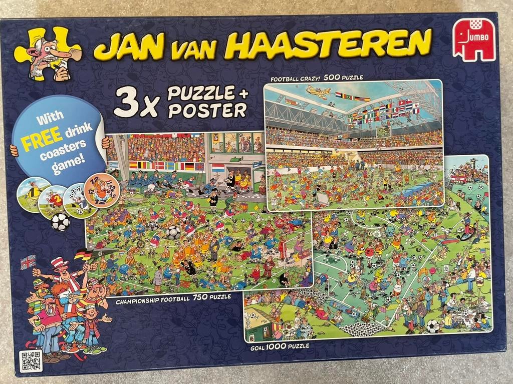 Jan van Haasteren Puzzeldoos (500 - 750 - 1000 stukjes), Ophalen of Verzenden, Zo goed als nieuw