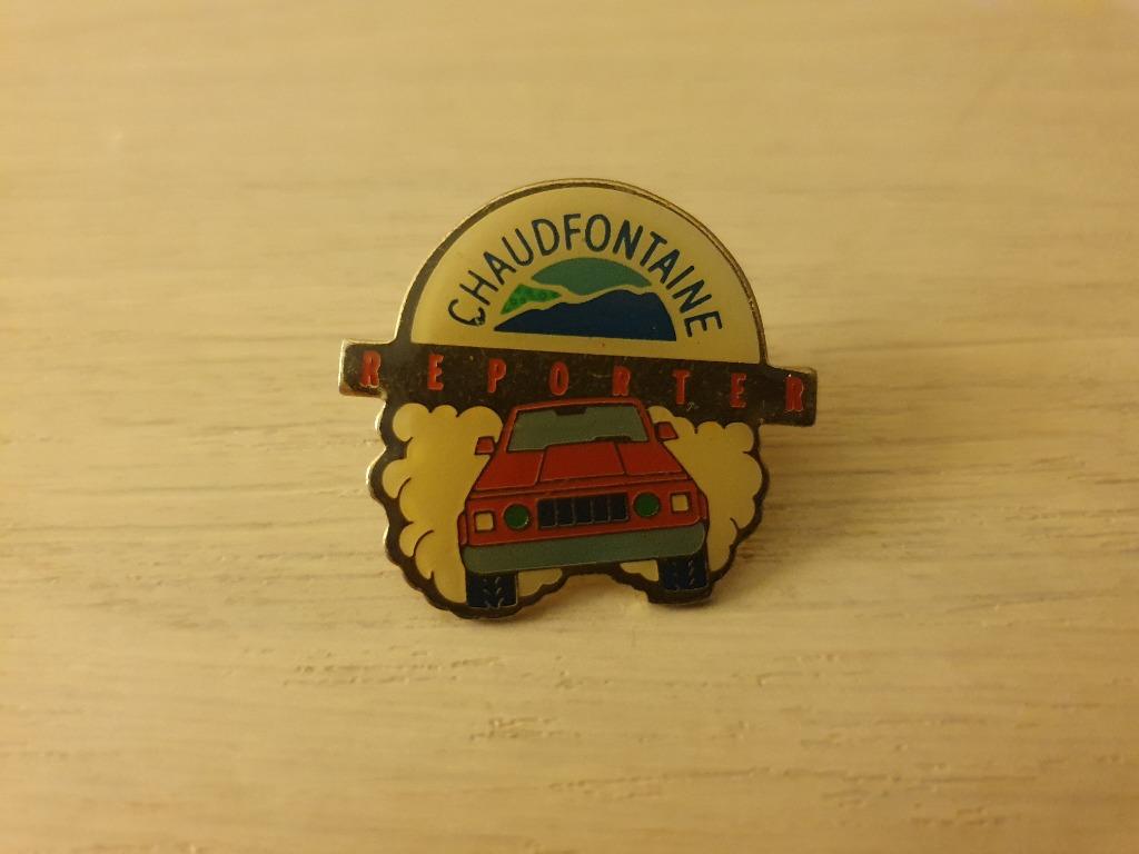 pin's collector chaudfontaine reporter vintage années 90, Enlèvement ou Envoi, Comme neuf, Marque, Insigne ou Pin's