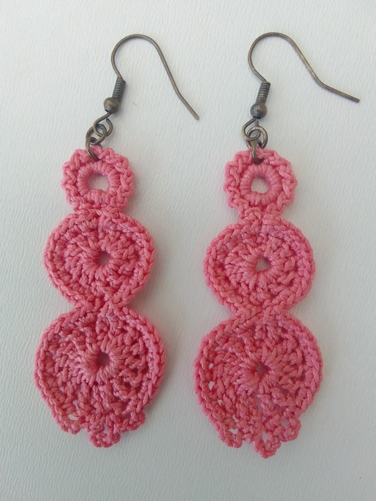 Boucles d'oreilles au crochet, Neuf, Enlèvement ou Envoi, Rose, Autres matériaux