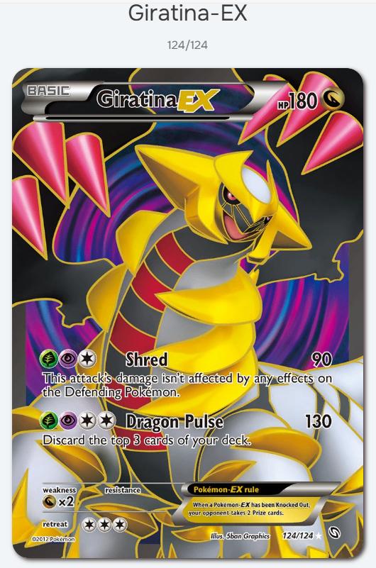 Pockemon Giratina hp180 124/124 basic serie, Hobby en Vrije tijd, Verzamelkaartspellen | Pokémon, Ophalen of Verzenden, Zo goed als nieuw