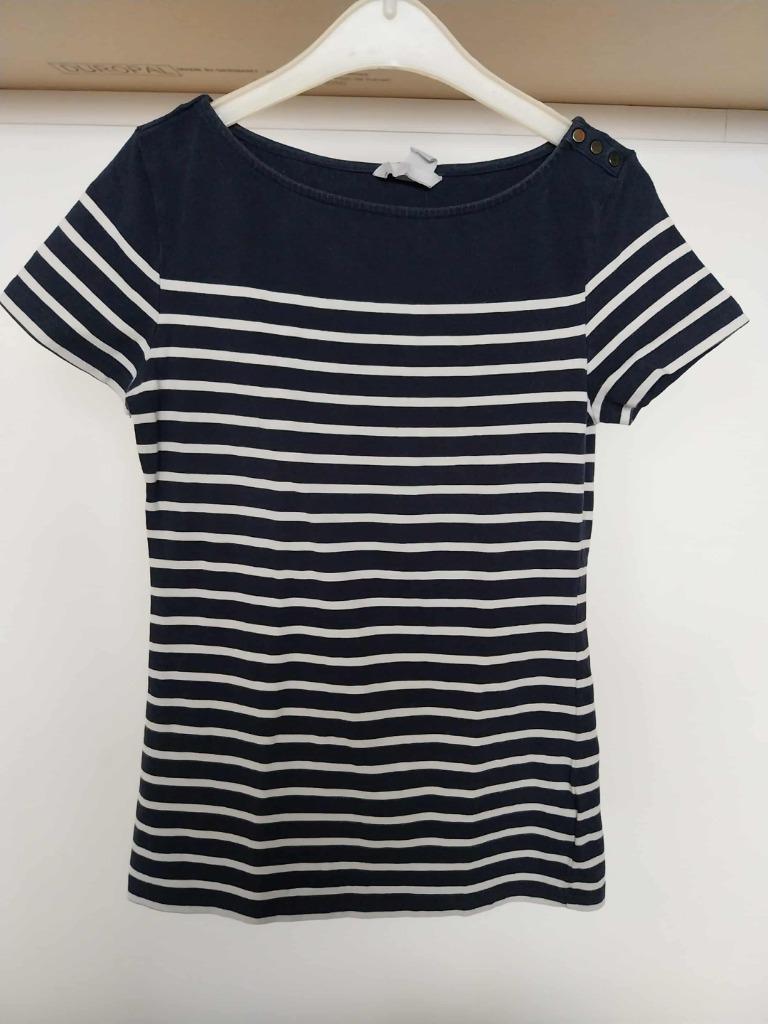 T-shirt marinière taille S, H&M, Blauw, Ophalen of Verzenden, Korte mouw