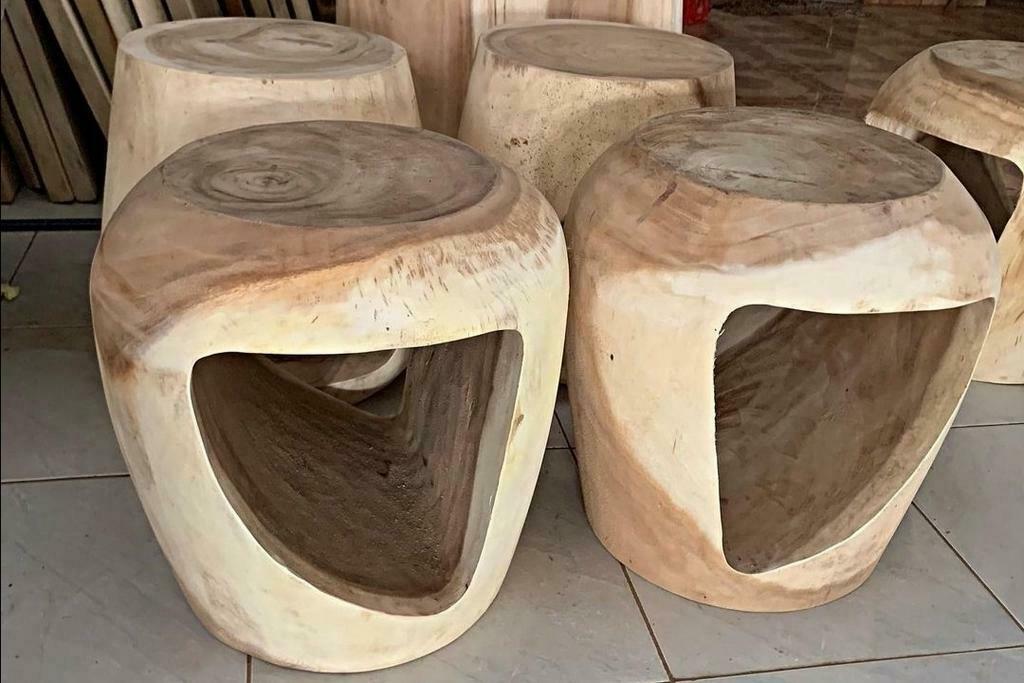 Tabouret, Table d'Appoint, Chaise, Table en Bois de Suar., Maison & Meubles, Enlèvement, Neuf