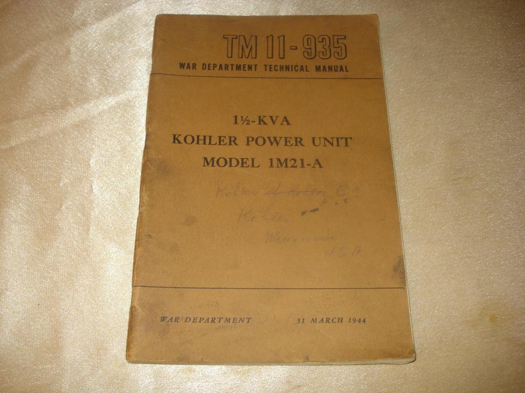 Ancien Manuel Technique Département de la Guerre TM11-935, Motos, Modes d'emploi & Notices d'utilisation, Enlèvement ou Envoi
