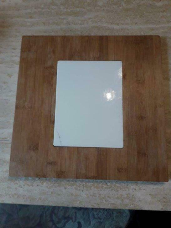 Etagère en bois avec carrelage au milieu pour y poser un pot, Enlèvement ou Envoi, Utilisé