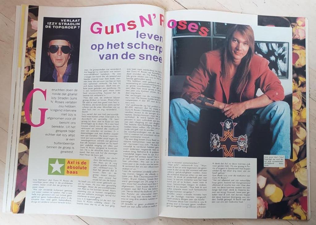 tijdschriftartikels Guns N' Roses (uit Joepie), Verzamelen, Ophalen of Verzenden