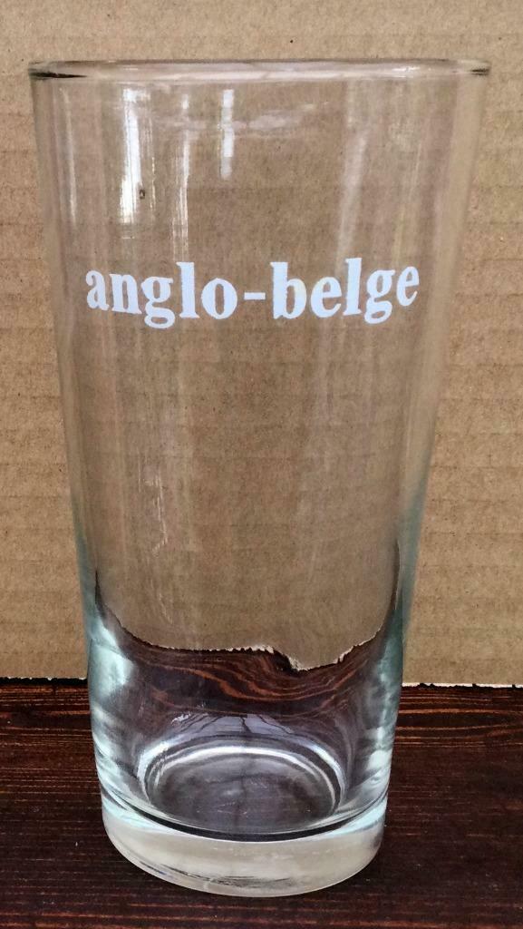 bier brouwerij glas Anglo Belge  Zulte witte tekst, Enlèvement ou Envoi, Comme neuf