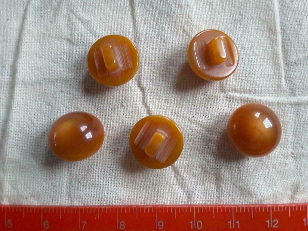 halve bol knopen 14 mm lichtbruin met schacht B1415Q, Ophalen of Verzenden, Nieuw, Knoop of Knopen
