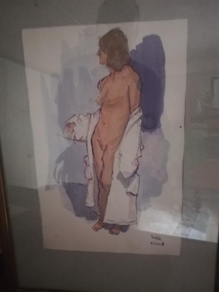 * A. Leroy: aquarel + inkt: Sofie, Antiek en Kunst, Ophalen of Verzenden