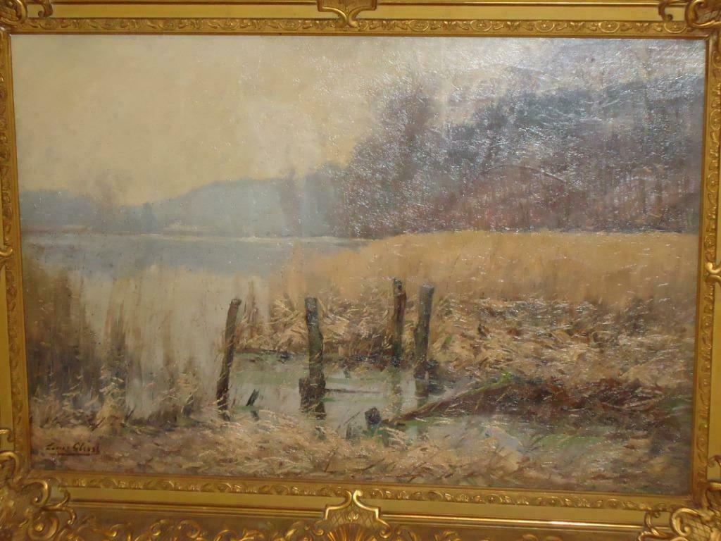 LOUIS CLESSE °1889-1961 étangs huile/toile Auderghem, Enlèvement