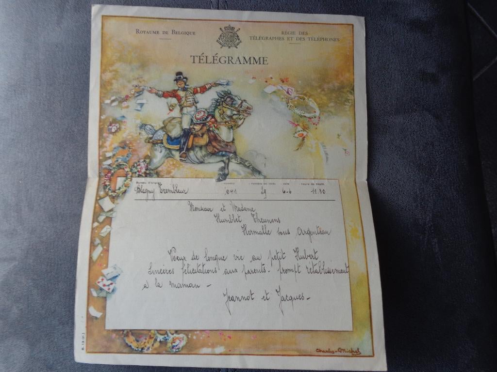 1 ancien télégramme de 1948, Collections, Enlèvement