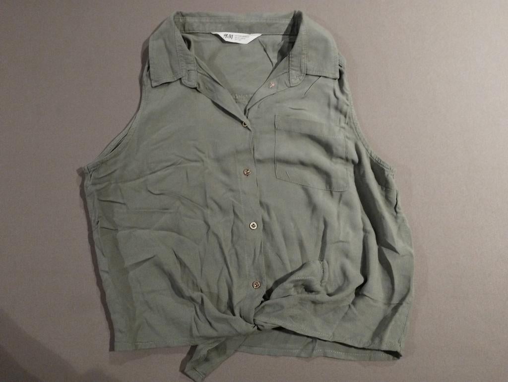 Topje 11 / 12 jaar, Enfants & Bébés, Vêtements enfant | Taille 146, Enlèvement ou Envoi, Chemise ou À manches longues, H&M, Comme neuf