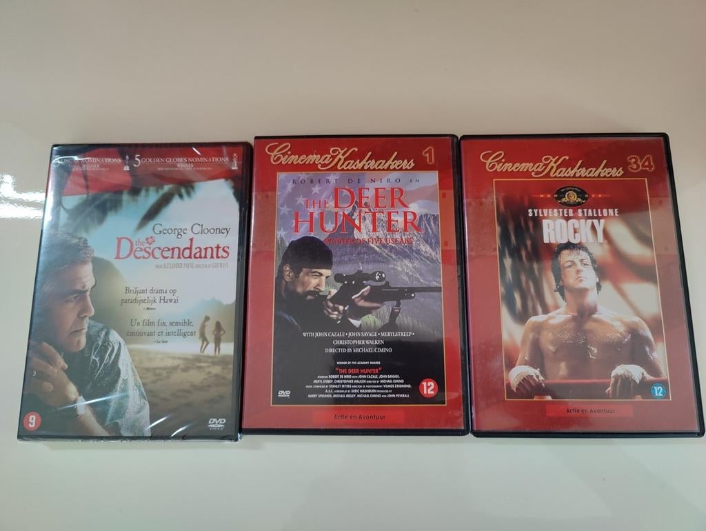 The Descendants (ongeopend), The Deer Hunter en Rocky 12+, Cd's en Dvd's, Ophalen of Verzenden, Zo goed als nieuw