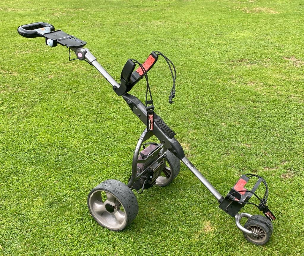 electrische golftrolley Mocad 2.0  degelijke lithiumbatterij, Ophalen, Gebruikt, Golfkar, Overige merken