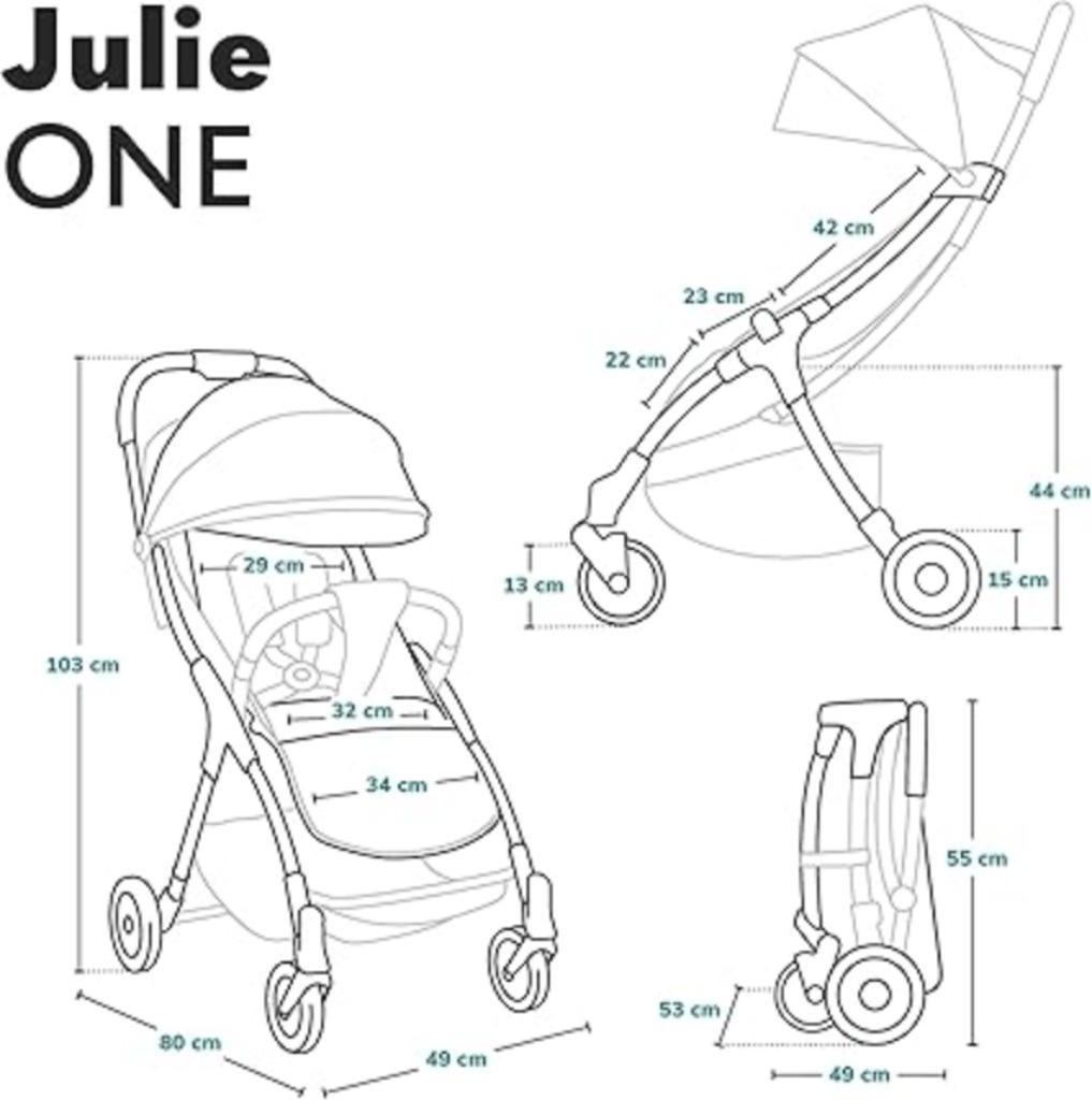 Lionelo Julie - Poussette non éclairée - Poussette - FAST FR, Envoi, Neuf