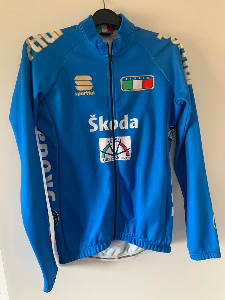 Wielertrui + bandana Paolo Bettini - WK Stuttgart 2007, Verzamelen, Ophalen of Verzenden, Zo goed als nieuw, Shirt