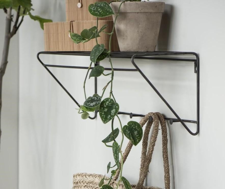 Wand kapstok met Plank -Brooklyn IB Laursen - landelijk puur, Wandkapstok, Nieuw, Ophalen of Verzenden, Minder dan 100 cm