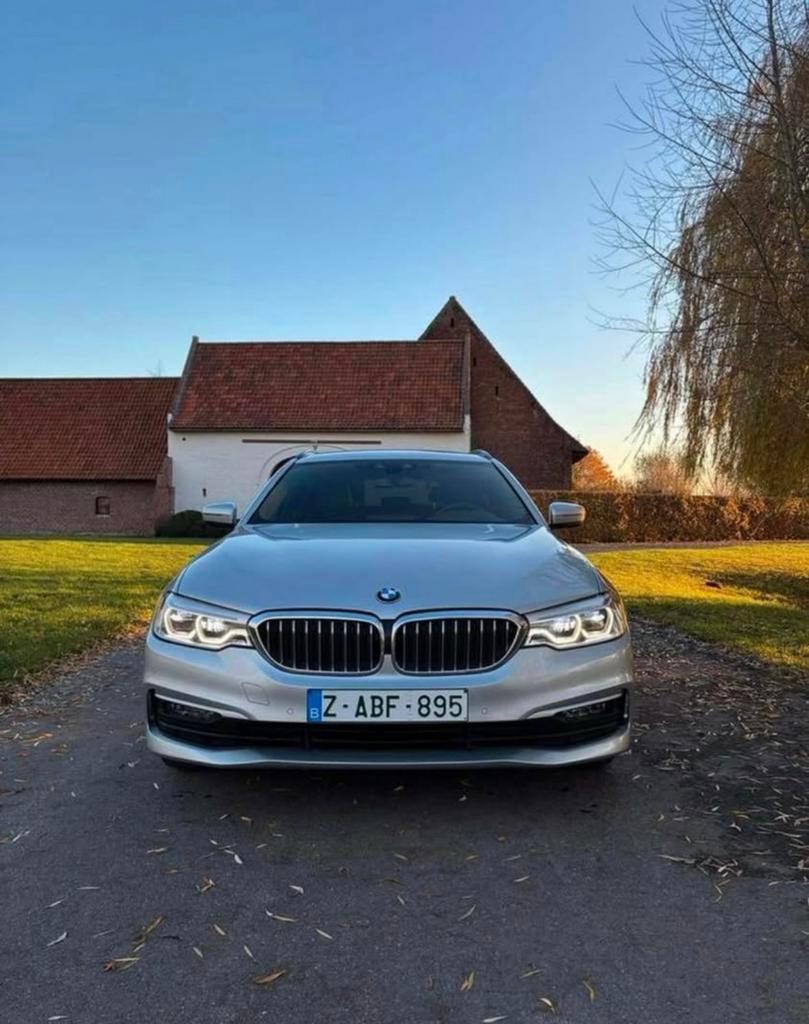 BMW 518d, automaat, 107000km met garantie!, Automaat, Leder, Diesel, 5 deurs