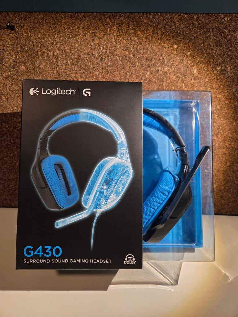 Logitech G430 gaming Dolby koptelefoon, Computers en Software, Headsets, Logitech, Mute-functie, Nieuw, Ophalen of Verzenden