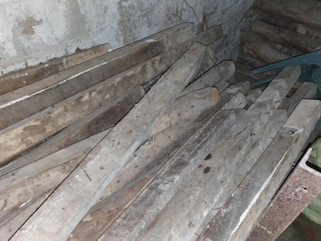 Eikenhouten chevrons, Doe-het-zelf en Bouw, Hout en Planken, Gebruikt, Overige typen, Eiken, Minder dan 200 cm, 50 mm of meer