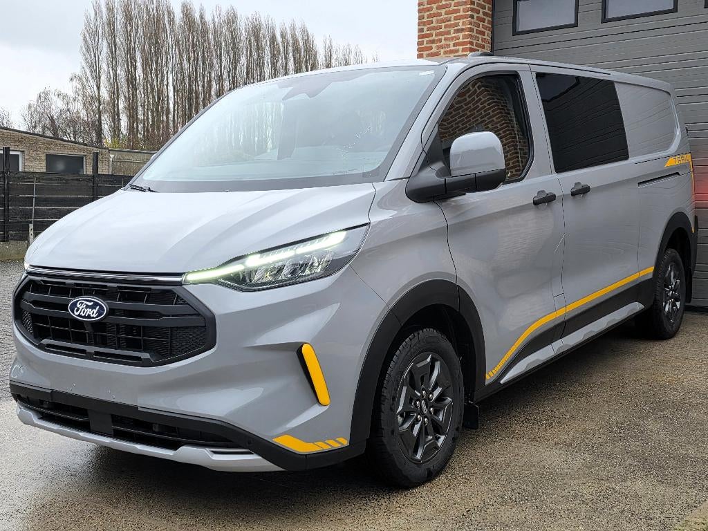 Ford Transit Custom TRAIL 4X4 2025 NIEUW 0KM - DubCab 5Zits, Autos, Cuir, Argent ou Gris, Achat, 6 portes