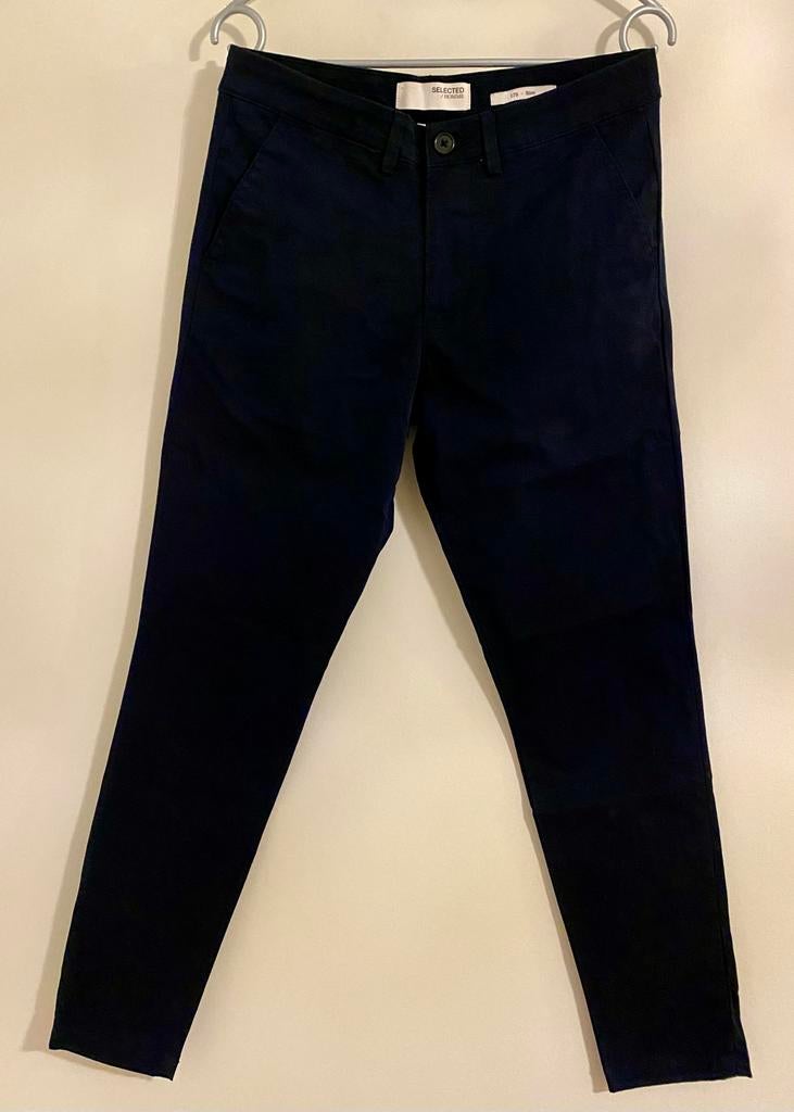 Chino Selected Homme Slim, Enlèvement ou Envoi, Comme neuf, Autres tailles, Bleu