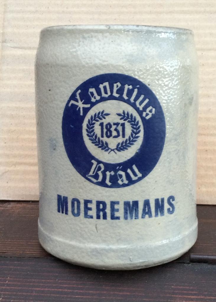 Bier brouwerij kroes Moeremans Xaverius Brau Anderlecht, Enlèvement ou Envoi, Comme neuf