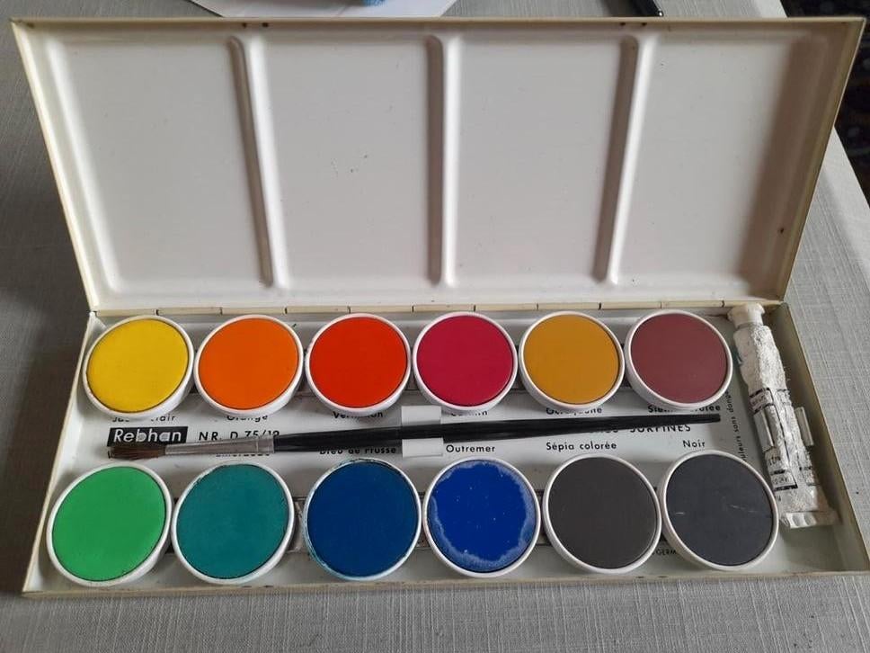 Boite de peinture à l'eau Rebhan des années 1960, Enlèvement ou Envoi, Neuf, Aquarelle