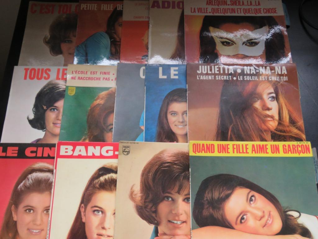 LOT 14 x EP 7" VINYL / SHEILA - SUPER 45 RPM / 4 TRACKS, Cd's en Dvd's, Ophalen of Verzenden, Gebruikt, Overige formaten
