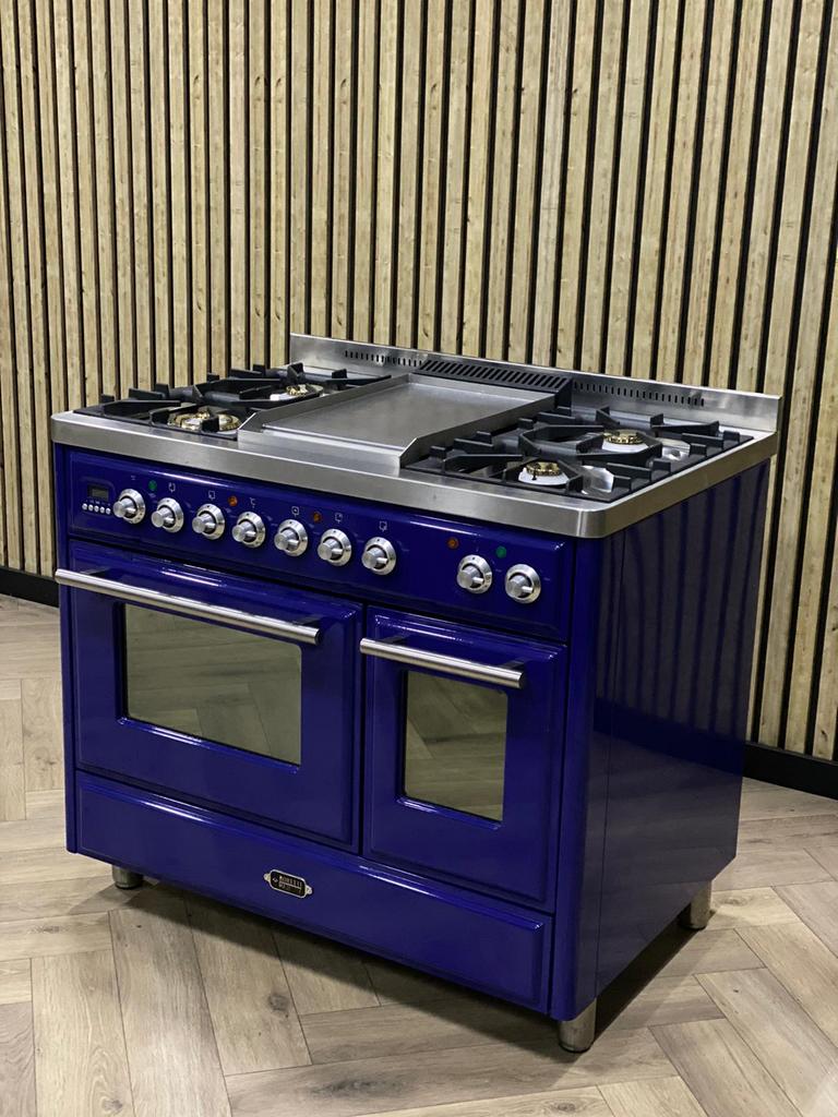 Magnifique Boretti Majestic 100cm Gaz/Electro + Frytop, Electroménager, Gaz, Plaque chauffante, Comme neuf, 5 zones de cuisson ou plus