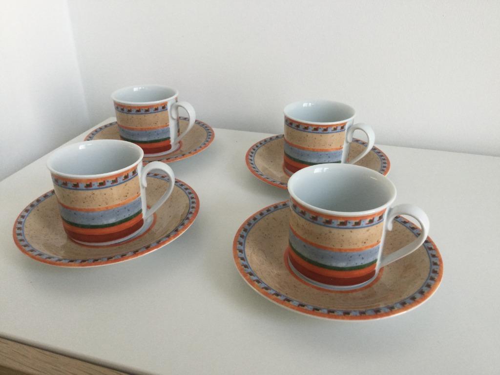 4 tasses et sous tasses Villeroy et Boch " Country ", Enlèvement ou Envoi