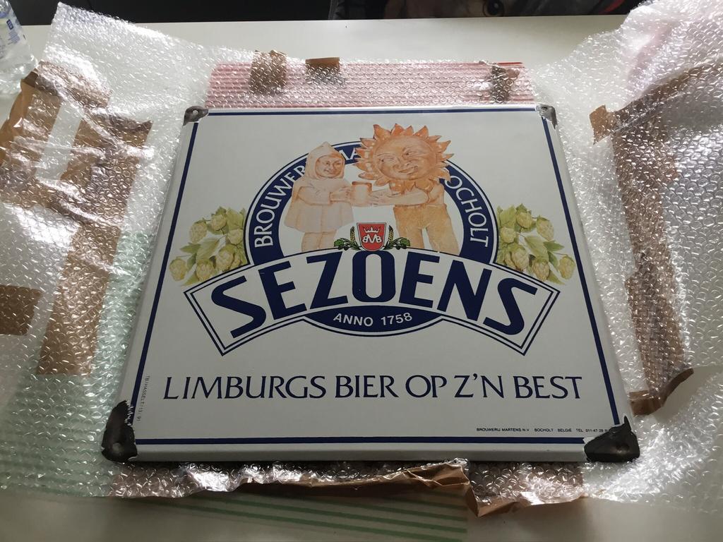 Emaille bierbord, Ophalen, Zo goed als nieuw