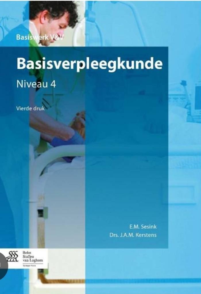 Basisverpleegkunde schoolboek, Ophalen, Zo goed als nieuw, Sesink Kerstens, Huishoudkunde of Verzorging