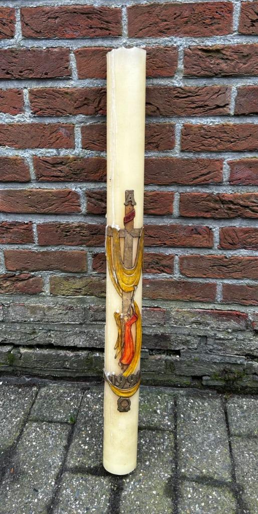 Paaskaars met engel 1990, Ophalen of Verzenden, Gebruikt, Overige typen, Christendom | Katholiek