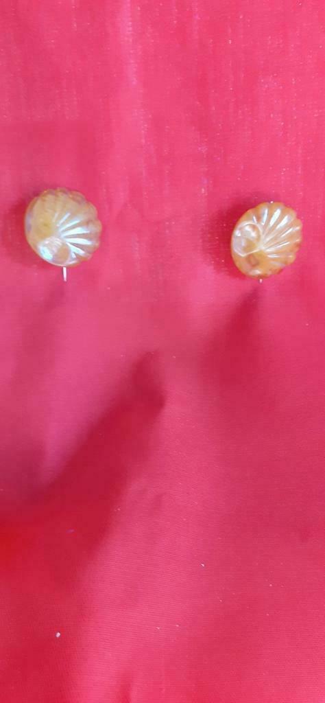 Boucle d'oreille vintage clip forme coquillages, Enlèvement ou Envoi, Utilisé