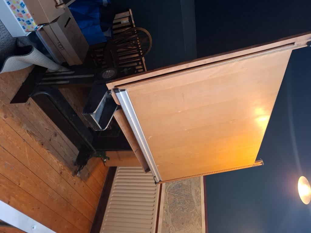 antieke tekentafel UNIC PARIS, Ophalen, Zo goed als nieuw, 150 tot 170 cm, Verlichting