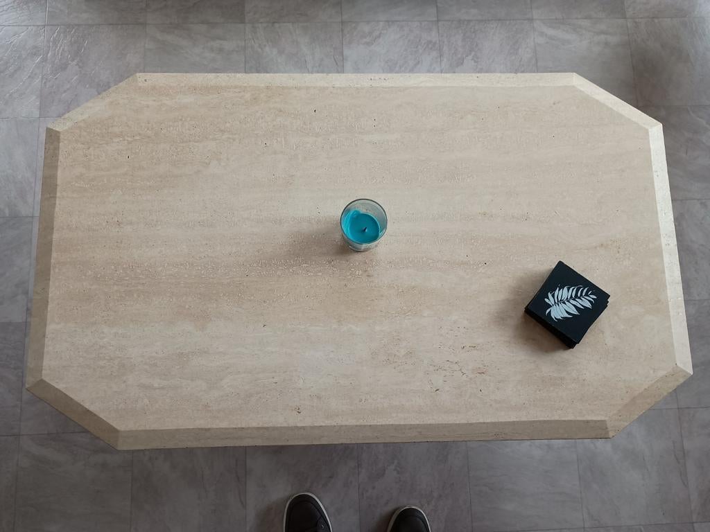Salontafel in travertin, Enlèvement, Utilisé