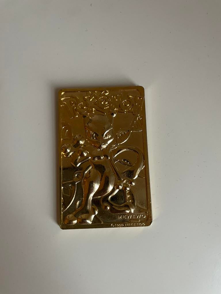Pokémon - Mewtwo - Plaqué or - Collector, Collections, Enlèvement ou Envoi, Comme neuf