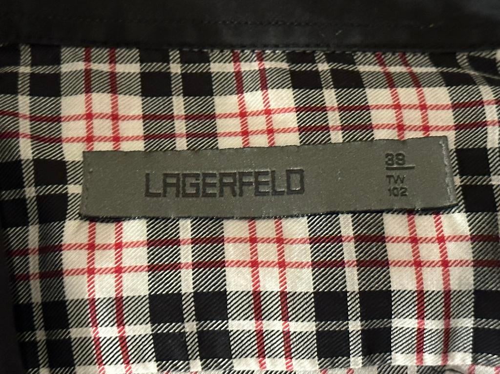 Exclusief geruit zomerhemd Karl Lagerfeld in perfecte staat, Halswijdte 38 (S) of kleiner, Ophalen of Verzenden, Zo goed als nieuw