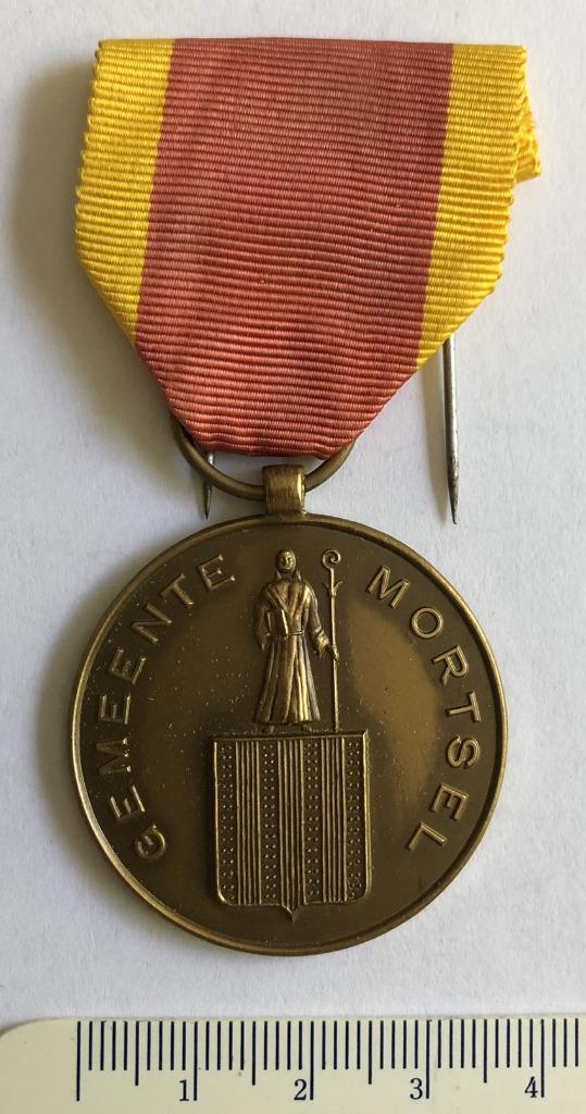 Medaille Gemeente Mortsel Markt 25 jarig Ambtsjubileum, Ophalen of Verzenden, Brons