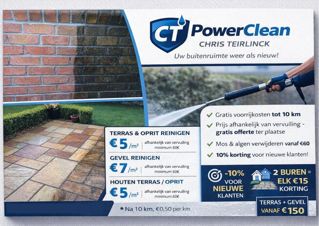 Hogedrukreiniging terras, oprit & gevel – lokaal en verzorgd, Enlèvement, Neuf, Électrique, KARCHER