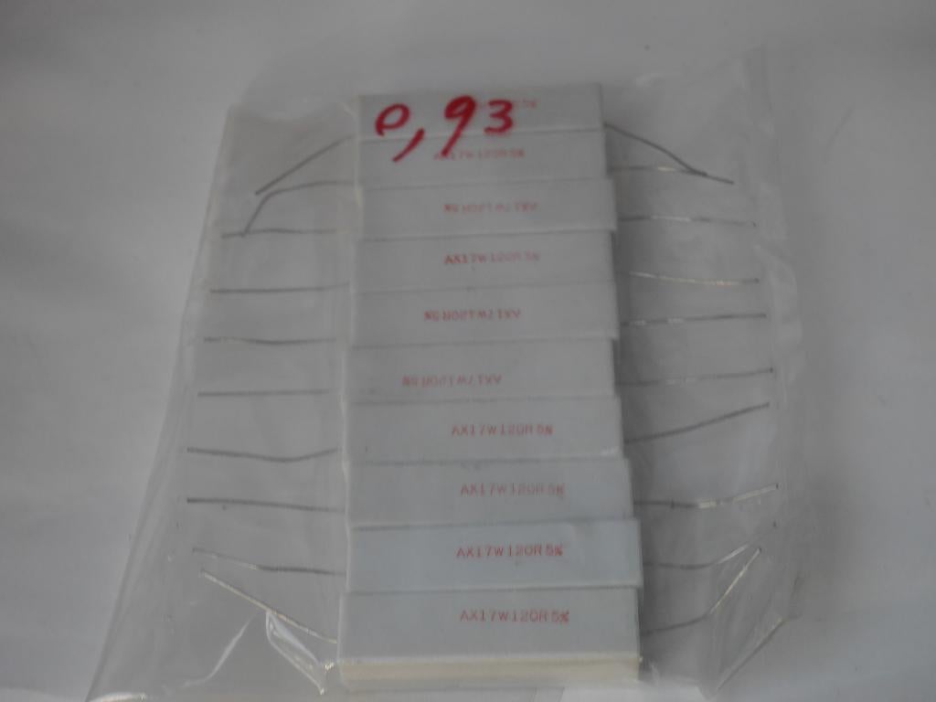 LOT 10 weerstanden 120 Ω, 17 W ± 5% 120R, Hobby en Vrije tijd, Elektronica-componenten, Ophalen of Verzenden, Nieuw