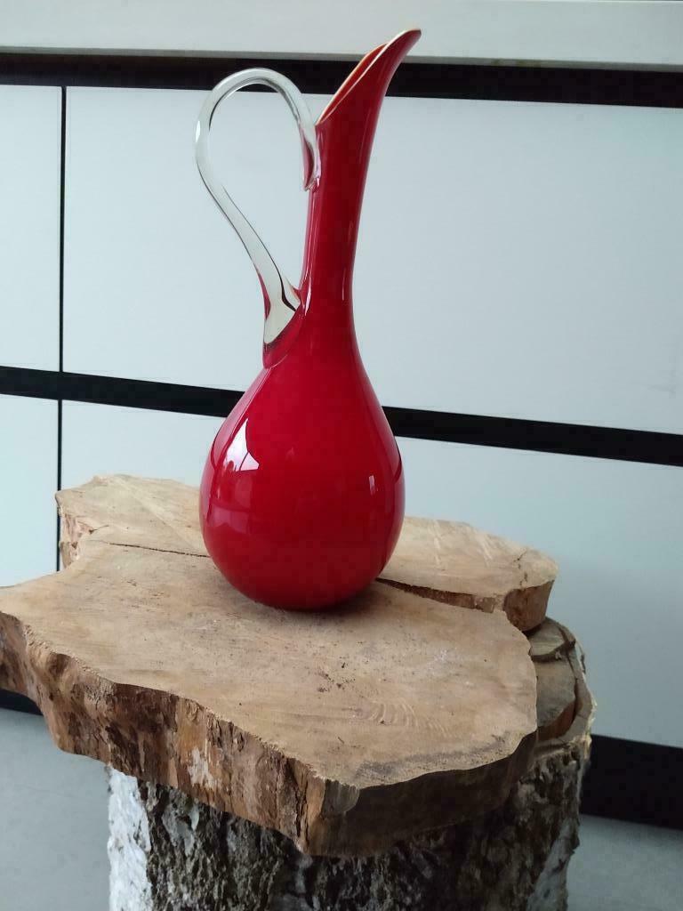 Vintage italiaanse vaas - rood glas, Enlèvement